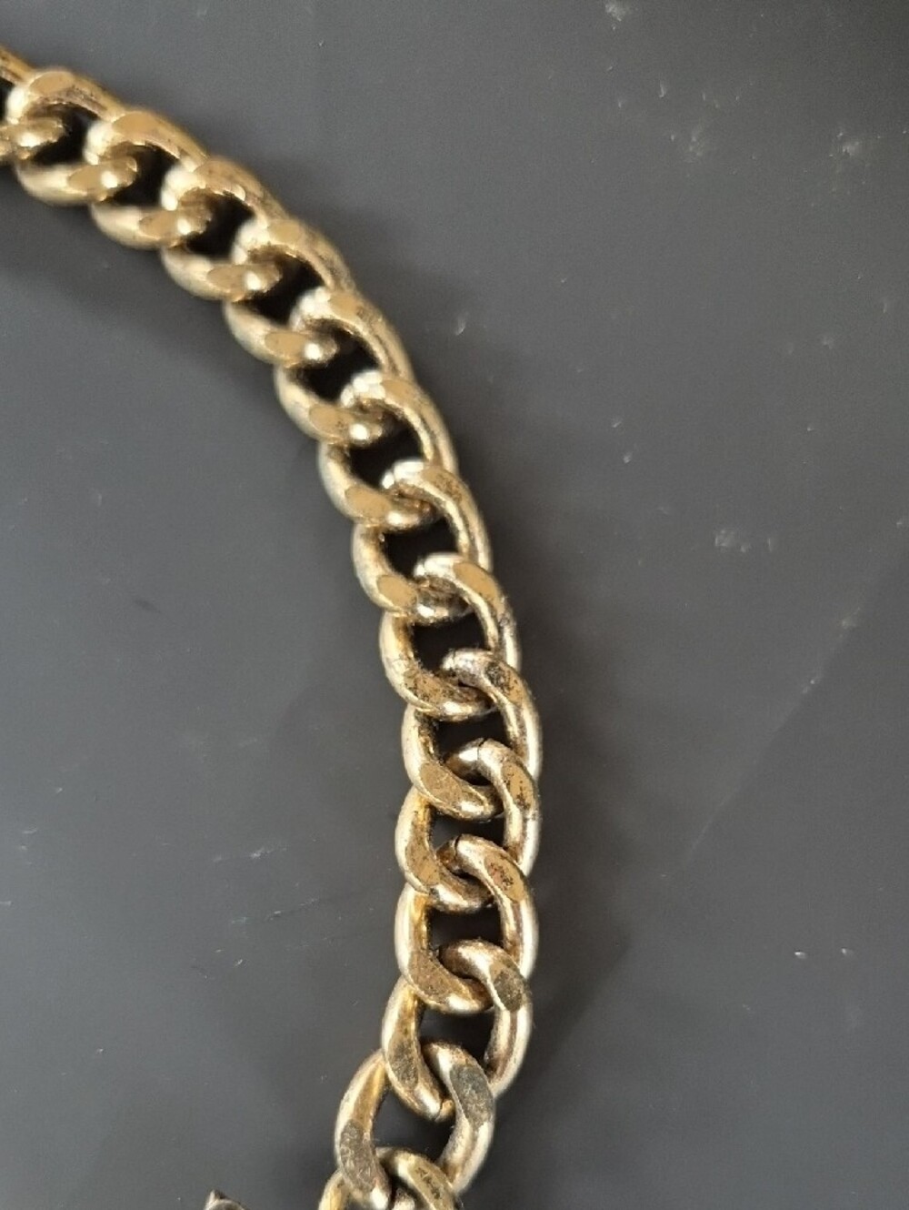 Statement Floral Crystal Necklace – Gold with Green/Gray and White Accents - Picture 4 of 5